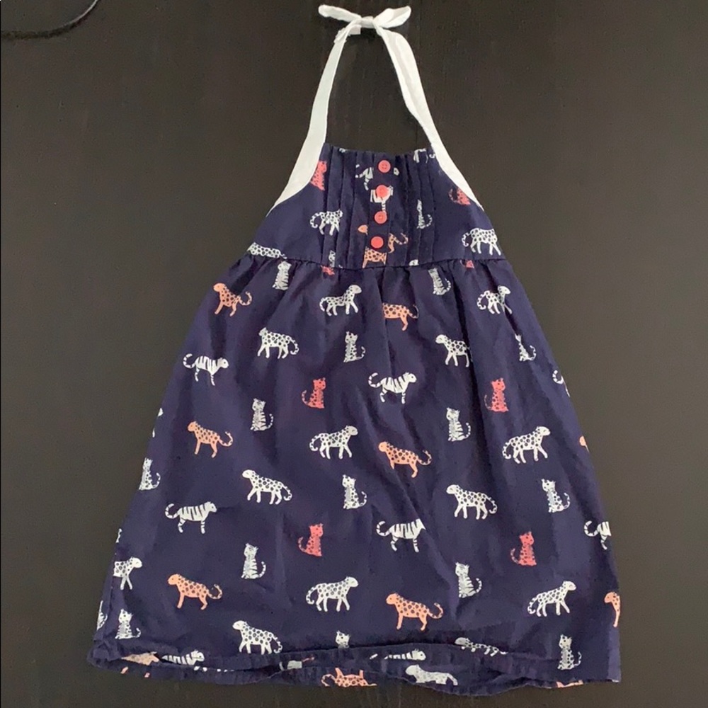 Gymboree navy blue safari halter dress